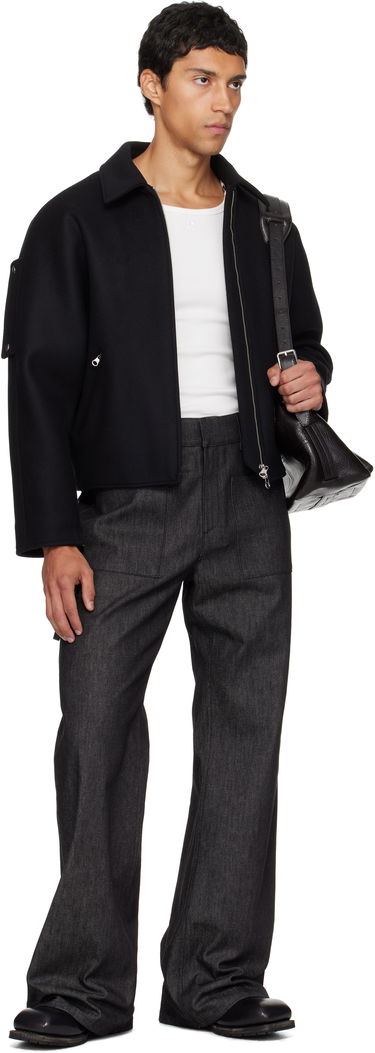 Bomber bunda Courrèges Courrèges Embroidered Wool Bomber Jacket Čierna | 325CBL308WO0118, 3