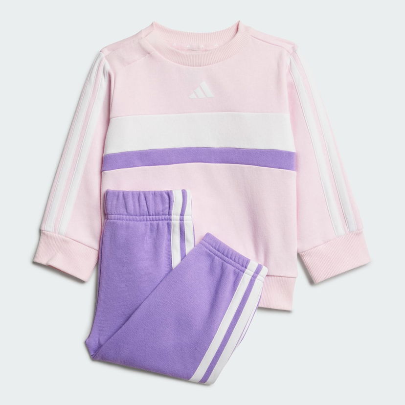 Súprava adidas Performance Seasonal Essentials Tiberio 3-Stripes Fleece Crew Set Ružová | JI6210