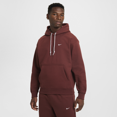 Mikina Nike Solo Swoosh Fleece Hoodie with Hood Vínová | DX1355-231, 0