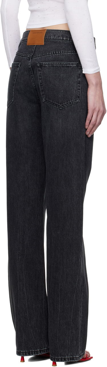 Džínsy Alexander Wang Alexander Wang EZ Cut-Out Logo Jeans Čierna | 4DC1254691, 2