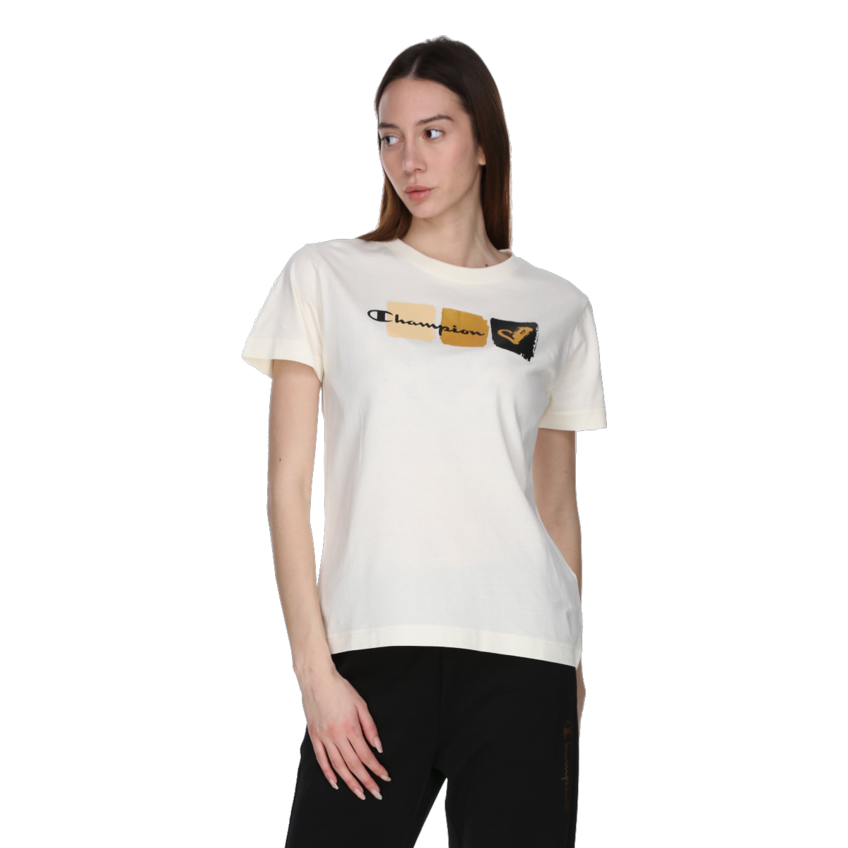Tričko Champion Color Block Graphic Crewneck T-Shirt Biela | 118296-WW011, 0