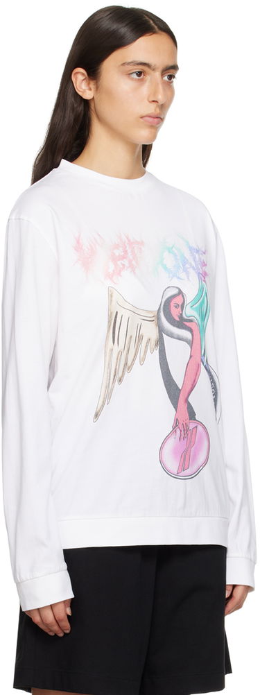 Mikina We11done We11done Angel Graphic Sweatshirt Biela | WD-TS3-23-785-U-WH, 1