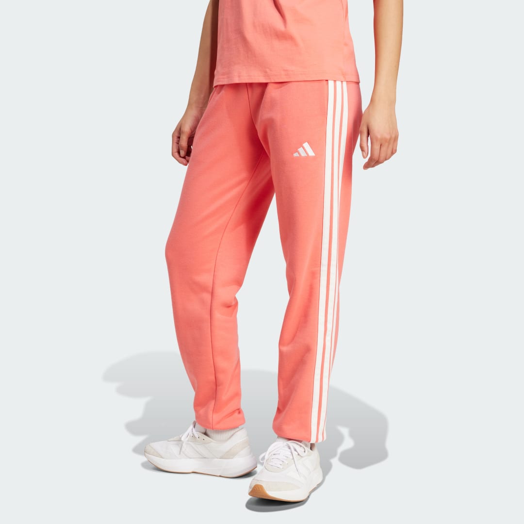 Tepláky adidas Performance Essentials 3-Stripes French Terry Cuffed Pants Ružová | KE4387, 0