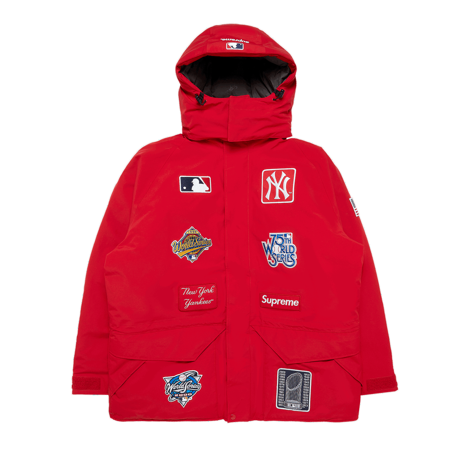 Bunda Supreme New York Yankees x GORE-TEX 700-Fill Down Jacket Červená | FW21J51 RED, 0