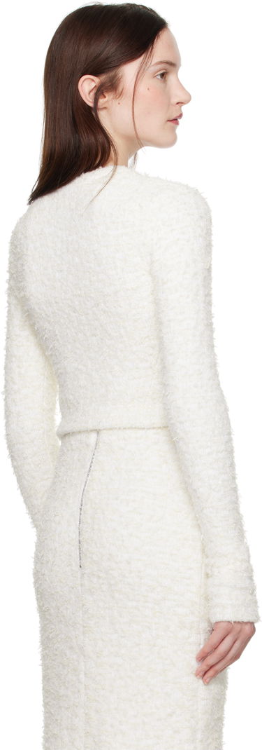 Sukňa Balenciaga Balenciaga Cropped Bouclé Cardigan Biela | 793604 T3328, 2