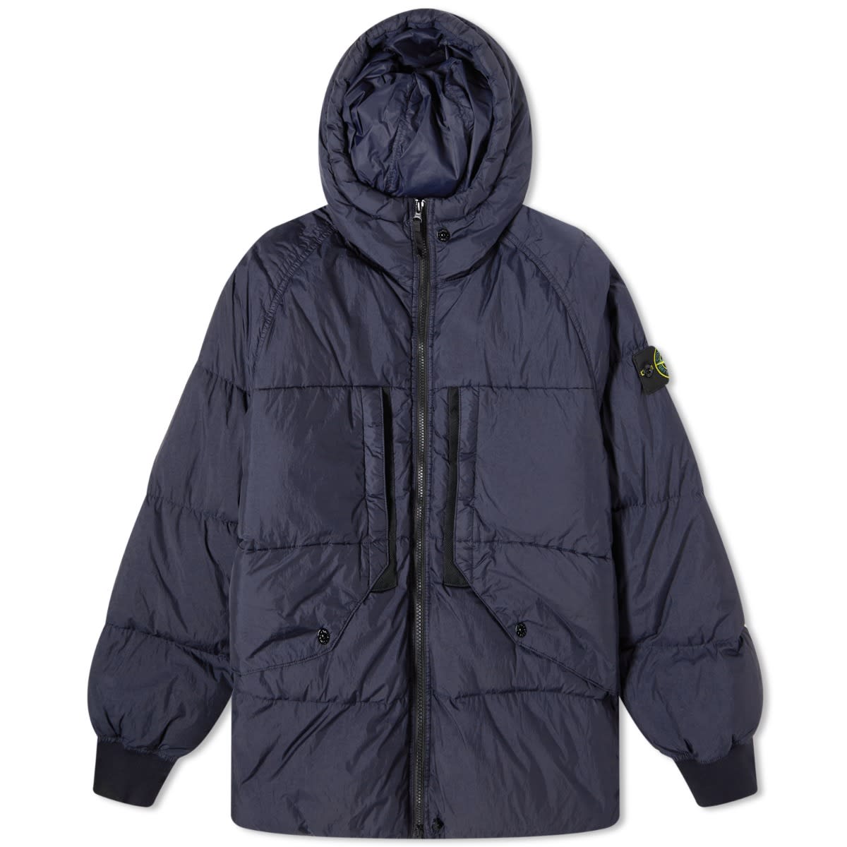 Bunda Stone Island Crinkle Reps Hooded Down Navy | 7915407-V0020, 0
