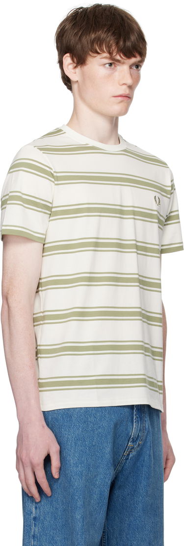 Tričko Fred Perry Fred Perry Fine Stripe T-Shirt Biela | M9851, 1