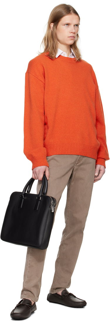 Kabelka BOSS BOSS Leather Briefcase Čierna | 50529302, 3