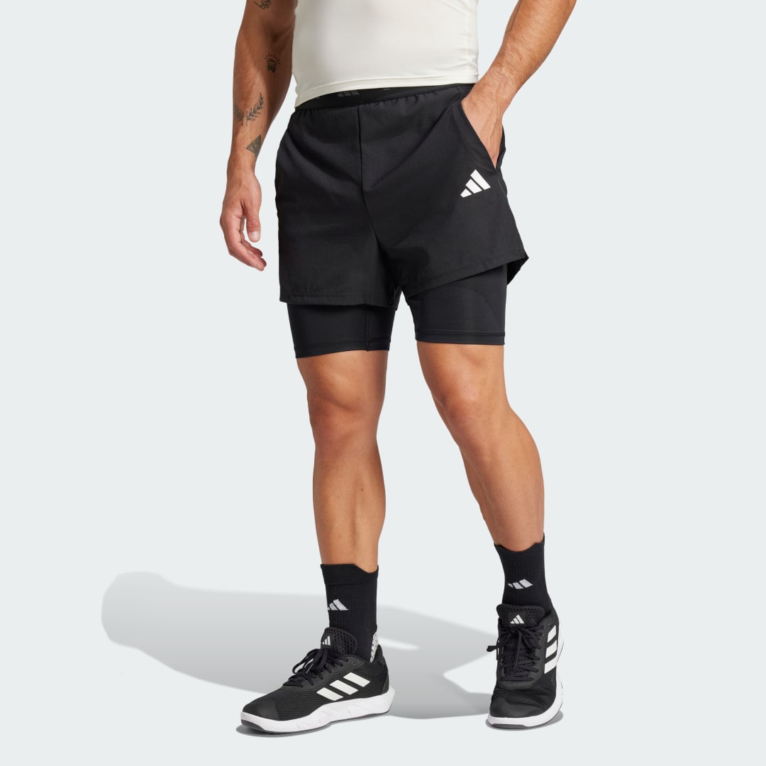 Šortky adidas Performance 2-in-1 Training Shorts Čierna | JE5665, 0