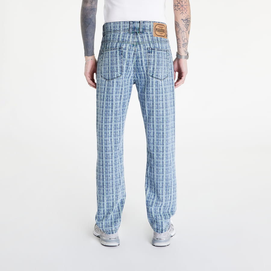 Nohavice Pleasures Jeans Dallas Denim Pant Modrá | P22F009 GREEN, 1
