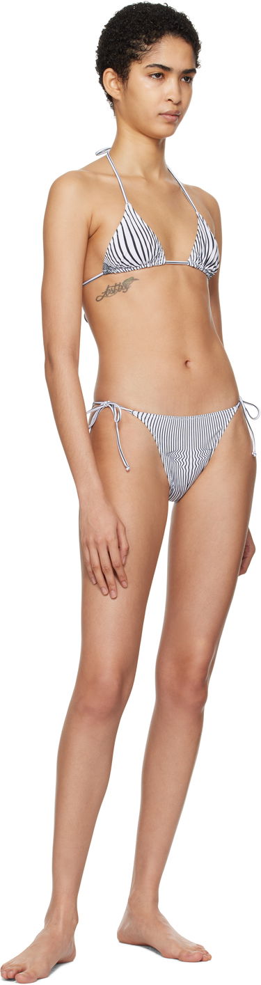 Plavky Jean Paul Gaultier Gaultier 'The Pinstripe Body Morphing' Bikini Bottoms Biela | 25/33-F-BS021-J571-0100, 3
