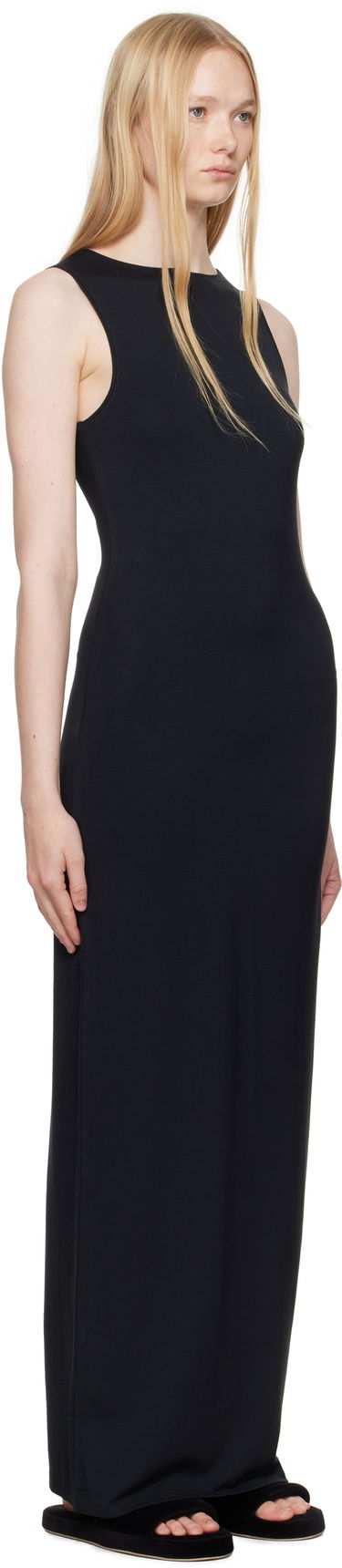 Šaty SKIMS SKIMS Smooth Layers Boat Neck Maxi Dress Čierna | DS-DRS-8491W, 1