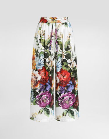 Nohavice Dolce & Gabbana Dolce & Gabbana Flower Bouquet-Print Poplin Culottes Rôznofarebný | FTDCXTHS5TRHA5PC, 0