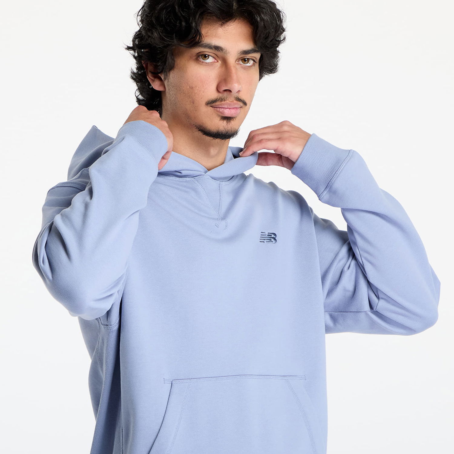 Mikina New Balance Men's Hoodie Modrá | NBMT41534DUS, 1