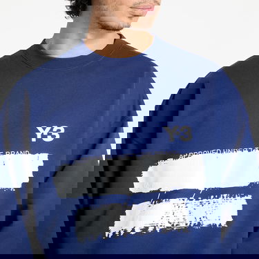 Mikina Y-3 Y-3 Graphic Crew Sweatshirt Navy | JM3232, 3