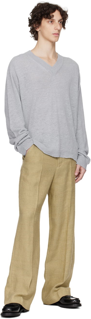 Sveter OUR LEGACY Our Legacy Rue V-Neck Sweater Šedá | M2253RB, 3
