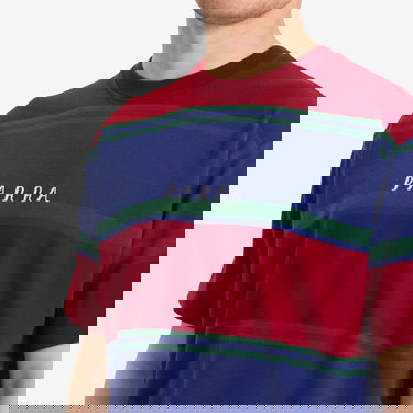 Tričko By Parra Parra Guess This Striped T-Shirt Červená | 53320-Red, 5