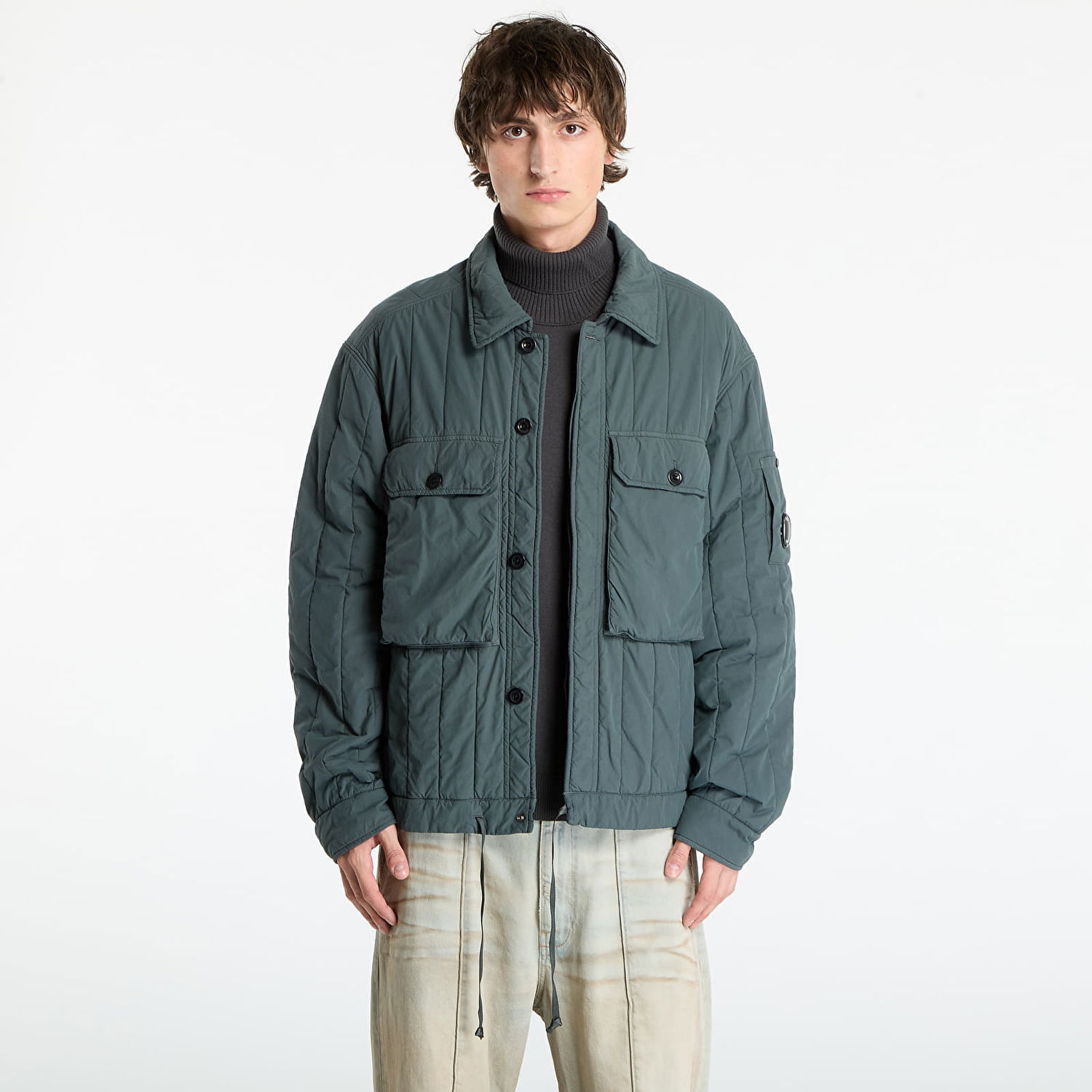 Bunda C.P. Company Gd Liner Short Padded Jacket Dark Shadow Grey Šedá | 19CMOW080A110437G-978, 0