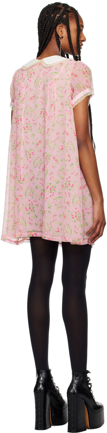 Šaty Anna Sui Arcadia Blossom Babydoll Minidress Ružová | 324C73, 2