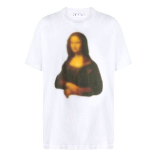 Tričko Off-White FW20 Mona Lisa Applique Graphic Tee Biela | OMAA038F20FAB0140101