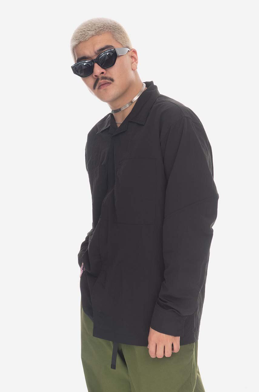 Košeľa Pleasures Stare Long Sleeve Overshirt Čierna | P23SP013, 0