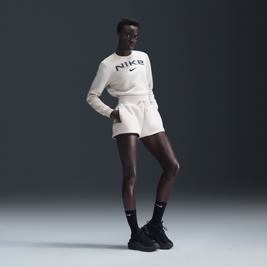 Sveter Nike Sportswear Phoenix Fleece High-Waisted Loose Fit Shorts Béžová | FD1409-104, 2