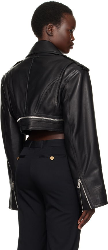 Bunda Jean Paul Gaultier Jean Paul Gaultier 'The Cropped Perfecto' Cropped Leather Jacket Čierna | 25/33-F-VE103B-L027-0062, 2