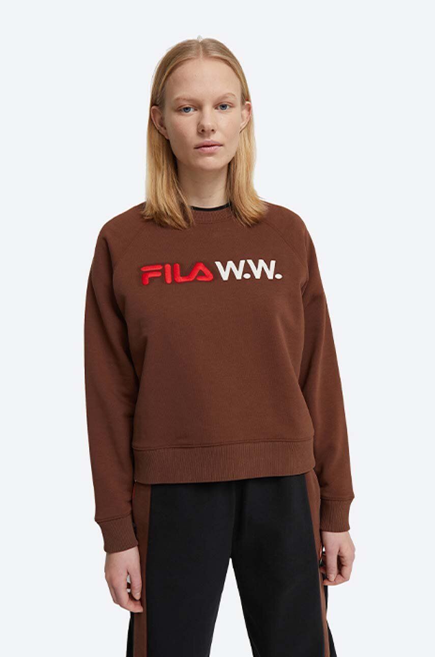 Mikina WOOD WOOD Elene x Filla Sweatshirt Hnedá | 688375.H95, 0