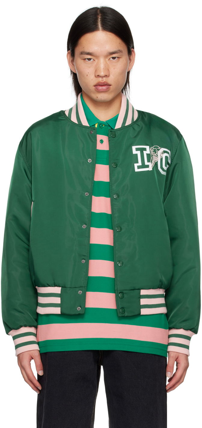 Bomber bunda BBC IceCream ICECREAM 'IC' Classic Bomber Jacket Zelené | IC24201, 0