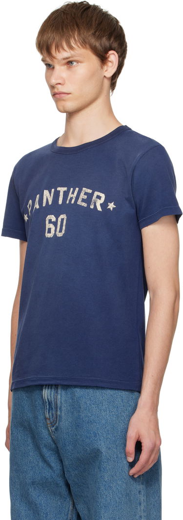 Tričko Valentino Valentino 'Chez Valentino' Panther 60 Graphic T-Shirt Modrá | 7V3MG17EAYD, 3