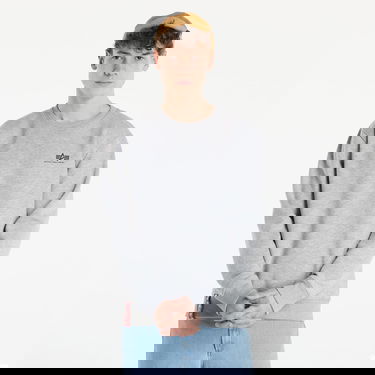 Mikina Alpha Industries Basic Sweater Small Logo Šedá | 188307-17, 0