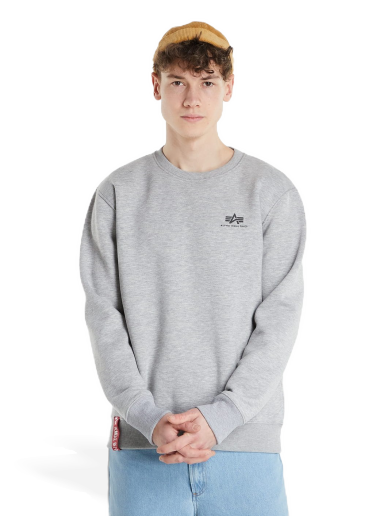 Mikina Alpha Industries Basic Sweater Small Logo Šedá | 188307-17