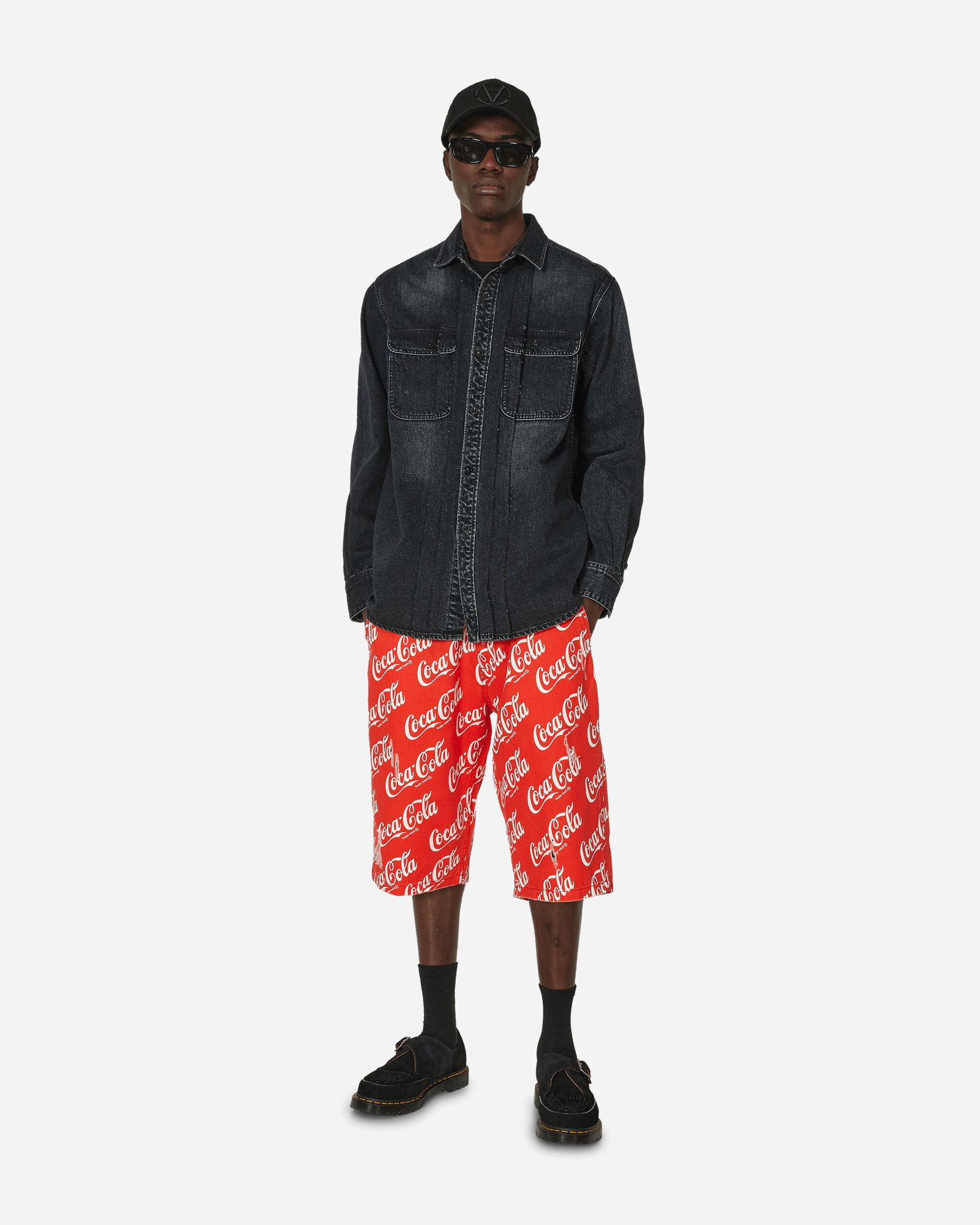 Printed Canvas Shorts