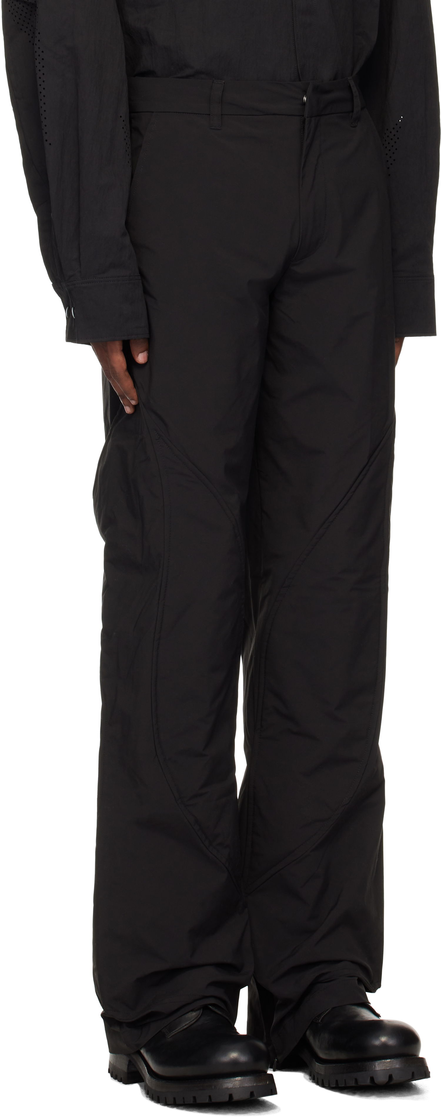 Cargo nohavice HELIOT EMIL Concordance Puffed Cargo Pants Čierna | HE_M_10_108_BLK01, 1