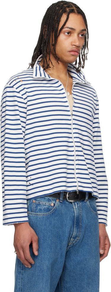 Mikina OUR LEGACY OUR LEGACY Shrunken Full-Zip Sweater Modrá | M2256SG, 1