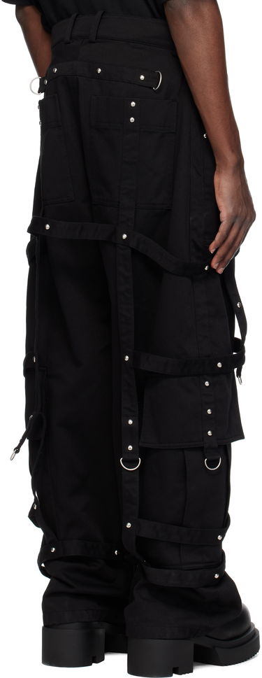 Cargo nohavice We11done We11done Strapped Cargo Pants Čierna | WD-PT0-25-246-M-BK, 2