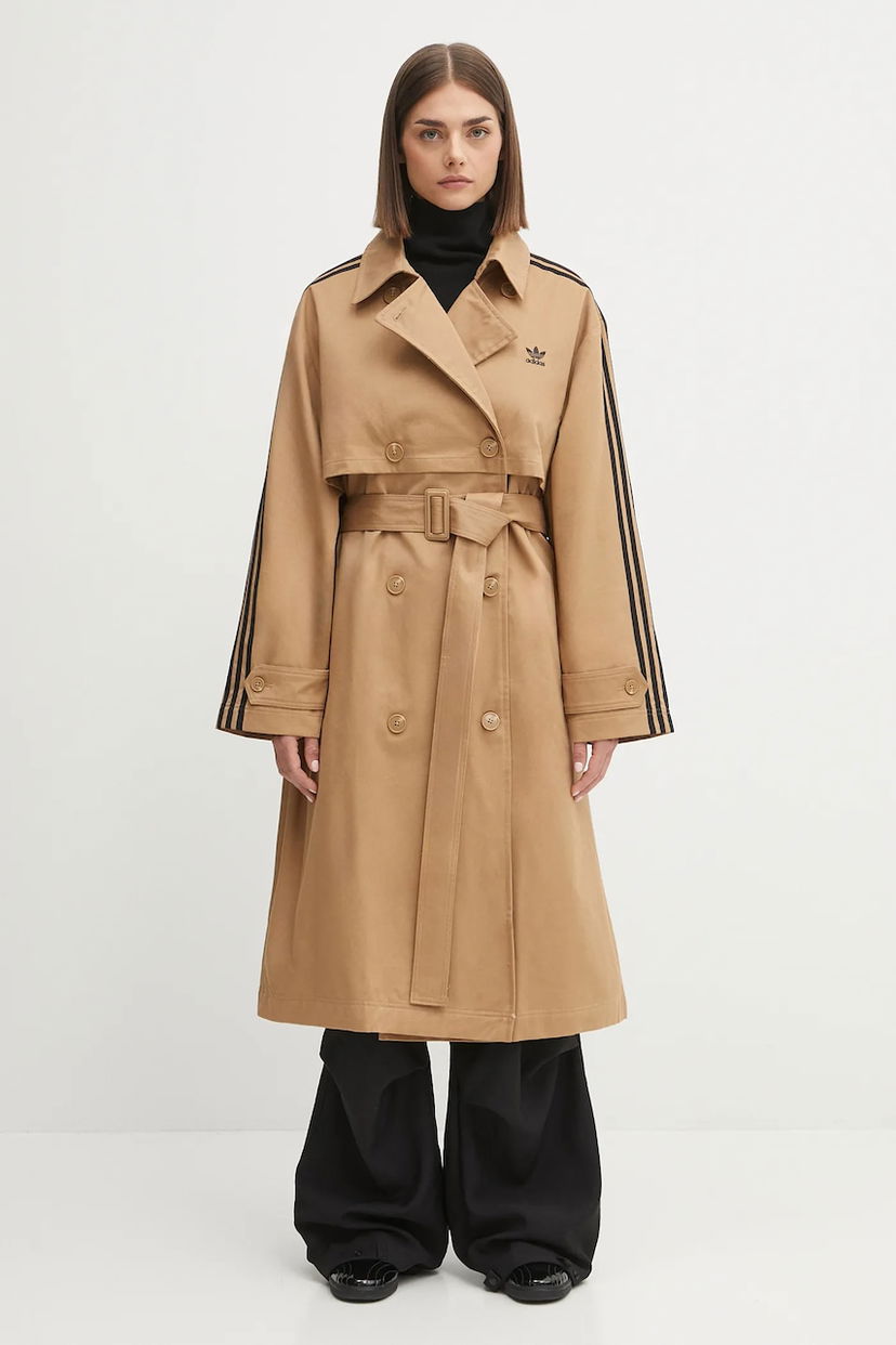 Trenčkot adidas Originals adidas Originals Twill Trench Coat Béžová | JW2663