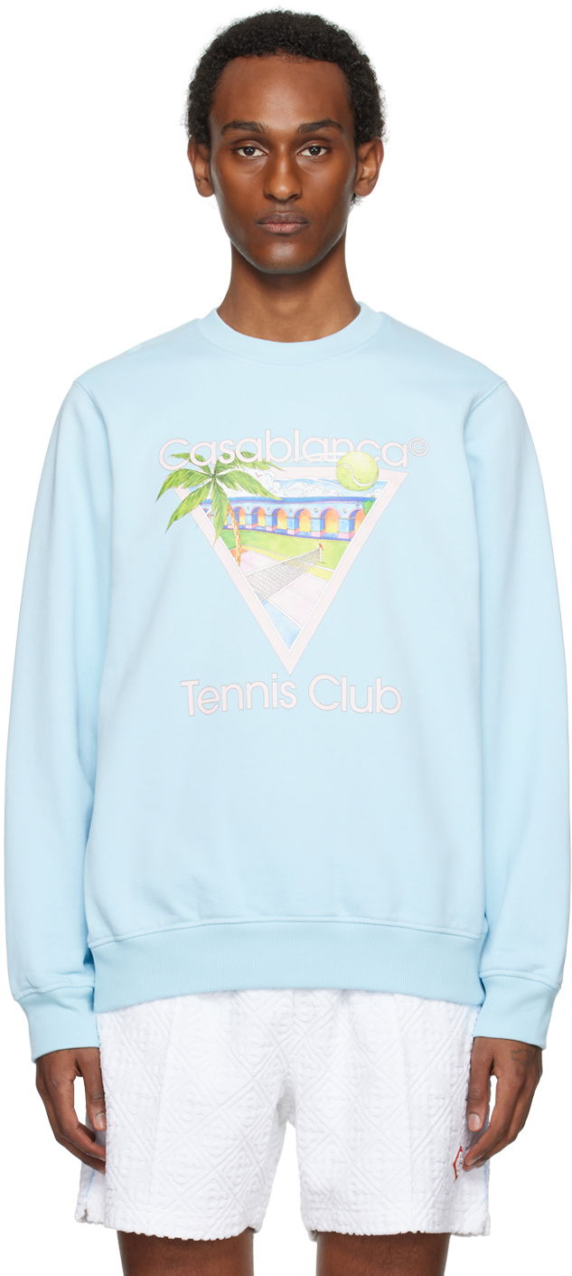 Mikina Casablanca 'Tennis Club' Sweatshirt Tyrkysová | MPS24-JTP-001-04, 0