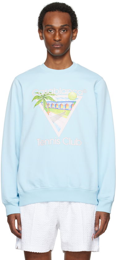 Mikina Casablanca 'Tennis Club' Sweatshirt Tyrkysová | MPS24-JTP-001-04, 0