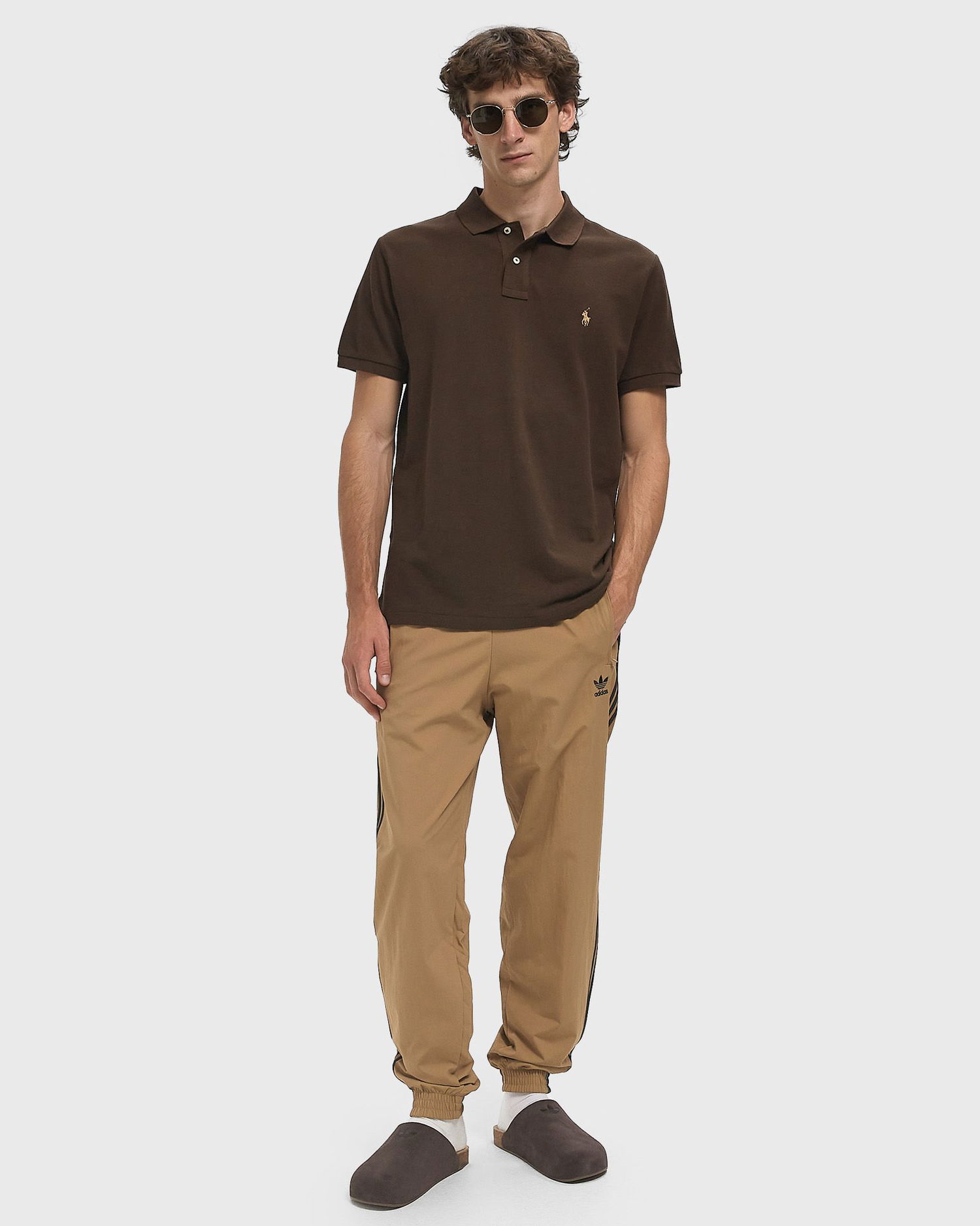 Polo tričko Polo by Ralph Lauren Polo Ralph Lauren Custom Slim Fit Polo Shirt Hnedá | 710680784449, 1