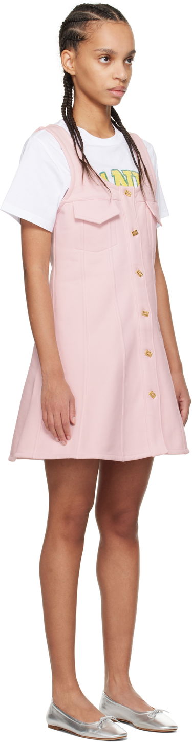Šaty GANNI Ganni Button-Up Mini Dress Ružová | T4111, 1