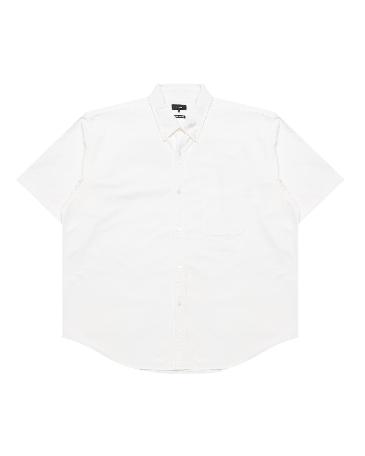 Košeľa BEAMS Beams Easy Half Sleeve Shirt Biela | 11010575301-01, 0