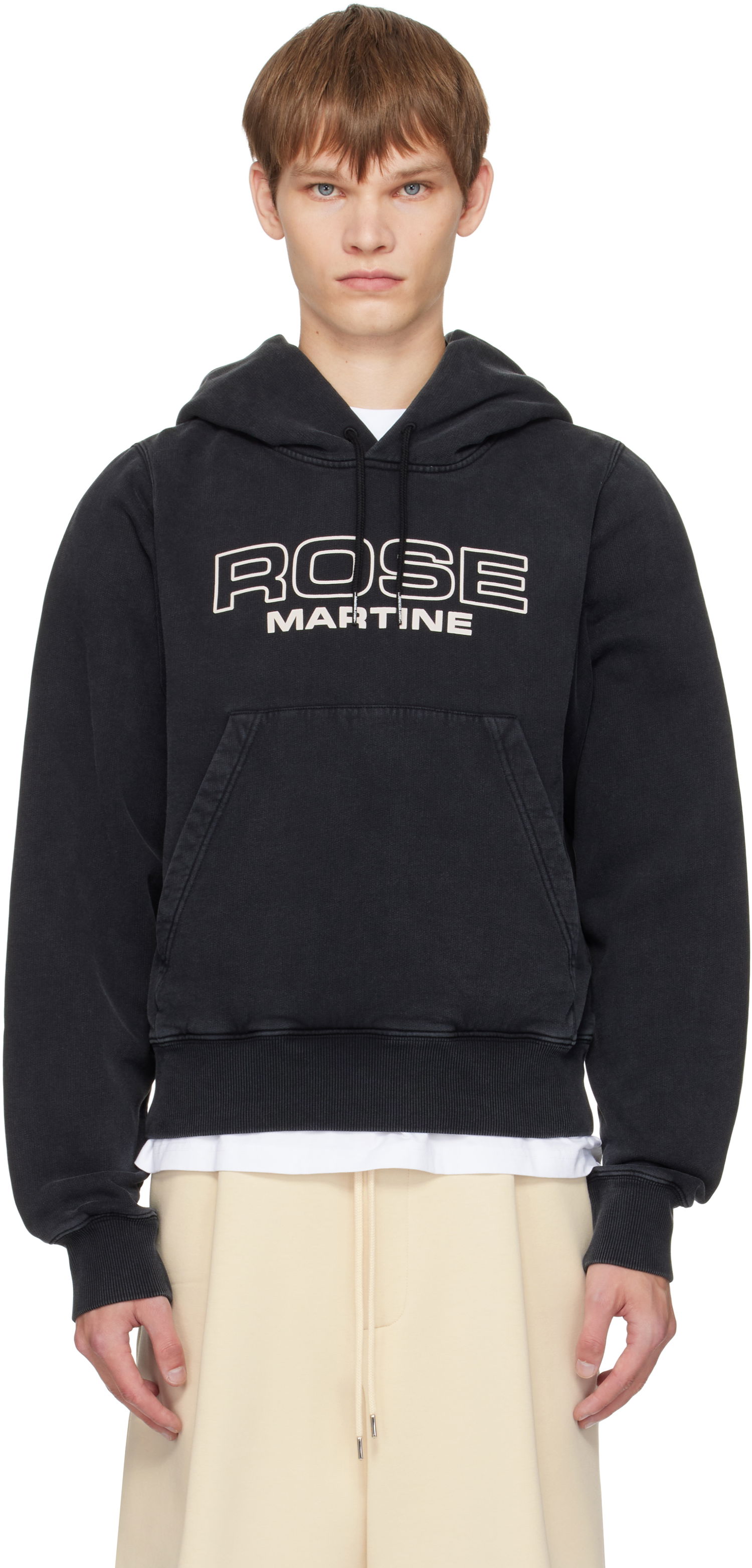 Mikina Martine Rose Martine Rose Shrunken Hoodie Čierna | 625JS01002CW, 0