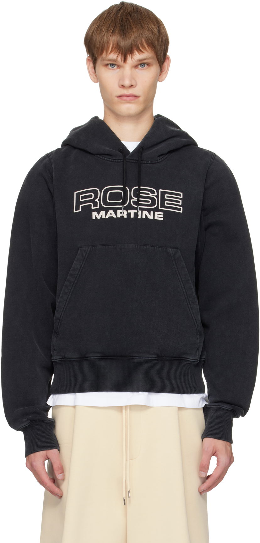Mikina Martine Rose Martine Rose Shrunken Hoodie Čierna | 625JS01002CW
