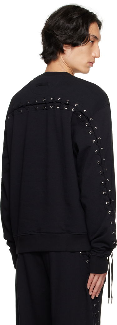 Mikina Jean Paul Gaultier Gaultier The Lace-Up Sweatshirt Čierna | 23/12-U-SW024B-J033-00, 2