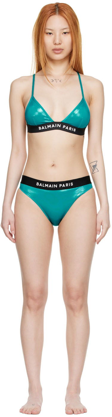 Plavky Balmain Nylon Bikini Tyrkysová | BKB800690, 0