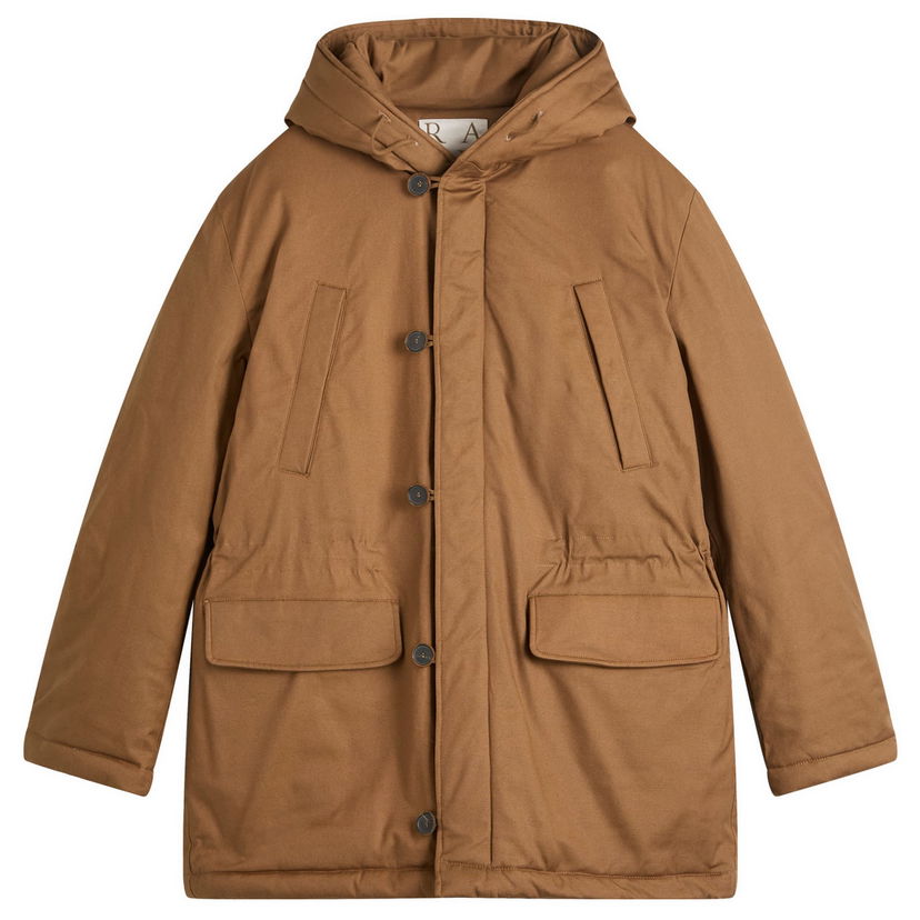 Parka Ranra Ranra Neve Canvas Cotton Parka Jacket, Size Large Hnedá | AMFW25OW01689-C725