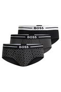 Three-pack of logo briefs in stretch cotton