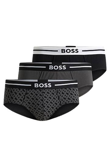 Spodná bielizeň a ponožky BOSS Three-pack of logo briefs in stretch cotton Rôznofarebný | 50531706