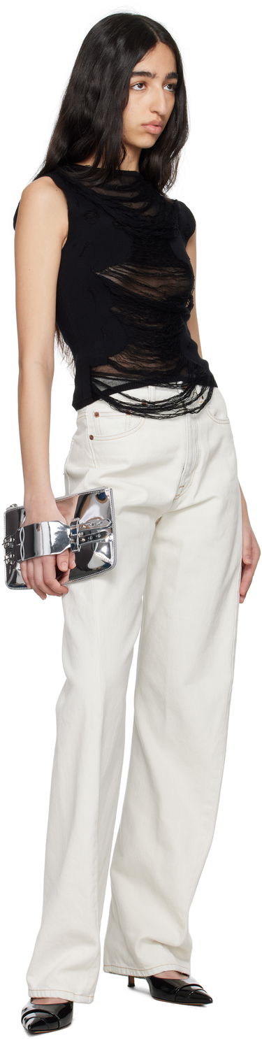Džínsy Maison Margiela MM6 Maison Margiela Contrast Stitch Jeans Biela | S62LB0184 M30018, 3